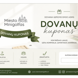 Dovanų kuponas miesto minigolfas